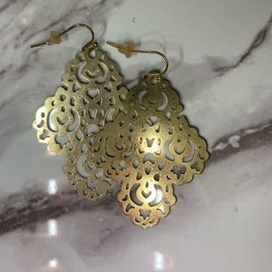 Gold laser cut earrings